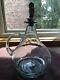 Unique Shape Vintage Glass Decanter Sterling Silver 925 Grape On Vines Stopper