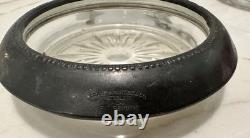 VINTAGE SET 8 COASTERS STERLING SILVER withGLASS FRANK M. WHITING & CO
