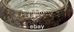 VINTAGE SET 8 COASTERS STERLING SILVER withGLASS FRANK M. WHITING & CO