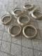 Vintage Set Of 7 Frank M. Whiting & Co 1950's Sterling Silver Glass Coasters