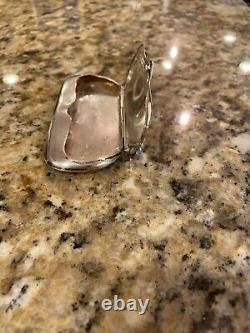 VINTAGE STERLING SILVER 1855 SPECTACLES EYEGLASS CASE 1.9 oz (54 grams) ENGRAVED