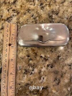 VINTAGE STERLING SILVER 1855 SPECTACLES EYEGLASS CASE 1.9 oz (54 grams) ENGRAVED