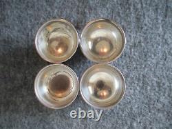 VINTAGE STERLING SILVER SALT CELLAR by FTG withCOBALT BLUE GLASS INSERT #1807-140g