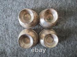 VINTAGE STERLING SILVER SALT CELLAR by FTG withCOBALT BLUE GLASS INSERT #1807-140g