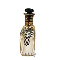 VTG Art Deco Sterling Silver Overlay Glass Perfume Bottle/Liquor Decanter & Tray