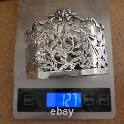 VTG BW Van Eldik Green Glass & Sterling Silver Decanter. Netherlands. 126g 925