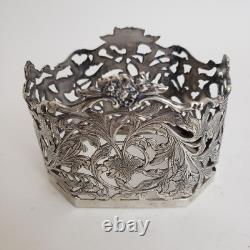 VTG BW Van Eldik Green Glass & Sterling Silver Decanter. Netherlands. 126g 925