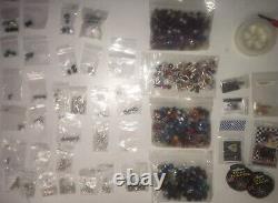 VTG Estate Jewelry Making Crafts Murano Milleffori Glass + Sterling Silver 4LBS