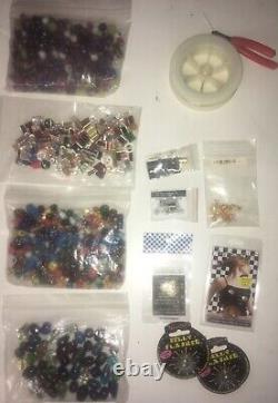 VTG Estate Jewelry Making Crafts Murano Milleffori Glass + Sterling Silver 4LBS
