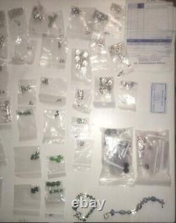 VTG Estate Jewelry Making Crafts Murano Milleffori Glass + Sterling Silver 4LBS