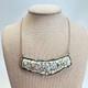 Vtg Lirm Sterling Silver Israel Roman Glass Handmade Statement Necklace 18 L