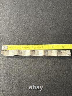 VTG Mexico Sterling Silver Blue Glass Bracelet Signed AP. Rare Piece