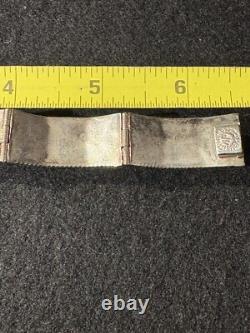 VTG Mexico Sterling Silver Blue Glass Bracelet Signed AP. Rare Piece