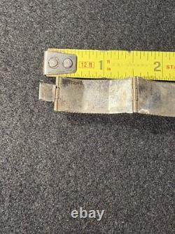 VTG Mexico Sterling Silver Blue Glass Bracelet Signed AP. Rare Piece