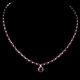 Valentine 925 Sterling Silver Necklace Pear Ruby 8x6mm Gemstone Jewelry 17 In