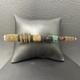 Valerie Hector Artisan Beaded Brooch / Pin Glass Beads Sterling Silver 90s Era