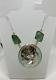Very Beautiful Green Color Roman Glass In Sterling Silver, Necklace