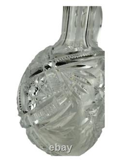 Victorian American Gorham Decanter -S 1404 Cut Glass Sterling Silver Accent Trim