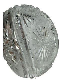 Victorian American Gorham Decanter -S 1404 Cut Glass Sterling Silver Accent Trim