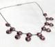 Victorian Georgian Amethyst Glass Paste Sterling Silver Ooak Handmade Necklace