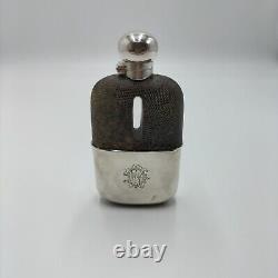 Victorian Glass and Sterling Silver Flask