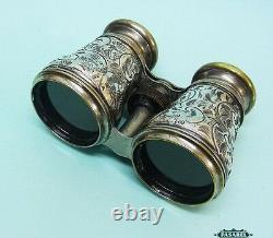 Victorian Sterling Silver Field Opera Glasses Birmingham England 1876