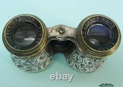 Victorian Sterling Silver Field Opera Glasses Birmingham England 1876