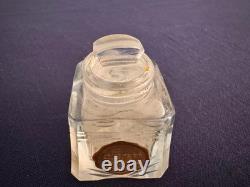 Victorian Sterling Silver Top Cut Glass Bottle 2.5 Tall