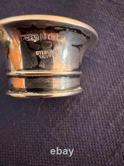 Victorian Sterling Silver Top Cut Glass Bottle 2.5 Tall