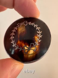 Victorian Sterling Silver Top Cut Glass Bottle 2.5 Tall