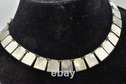 Vint. Sterling Silver Multi natural mined stone & Art Glass MEXICO 16. Necklace