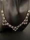 Vintage 15 Sterling Silver Art Deco Paste Glass Rivi&egrave;re Necklace