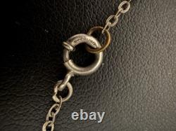 Vintage 15 Sterling Silver Art Deco Paste Glass Rivière Necklace
