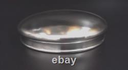 Vintage 1930's Crystal & Etched Glass Sterling Silver Cocktail Shaker Nice