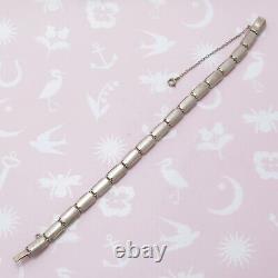 Vintage 1930s Art Deco Glass Paste Leach & Miller Sterling Silver Line Bracelet