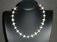 Vintage. 925 Sterling Silver Art Glass & Crystal Beaded Necklace