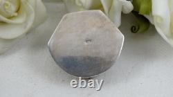 Vintage 925 Sterling Silver Pill Box Murano Millefiori Glass Hinged Lid
