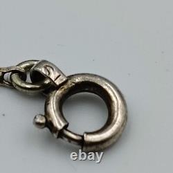 Vintage 950 Sterling Silver AB Glass Intaglio Etched Red Pagoda Bracelet 7.5