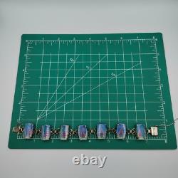 Vintage 950 Sterling Silver AB Glass Intaglio Etched Red Pagoda Bracelet 7.5