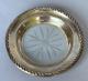 Vintage Amston Sterling Silver Glass Coaster, 6.5 / 3.5 Toz