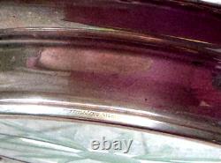 Vintage Amston Sterling Silver Glass Coaster, 6.5 / 3.5 toz
