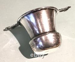 Vintage Antique Moss Sterling Silver Filigree Cup Glass Small Pitcher Bowl Old