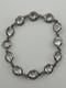Vintage Art Deco Sterling Silver Glass Paste Open Back Bezel Riviere Bracelet