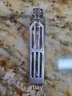 Vintage Art Deco Sterling Silver Perfume Cage with Glass Perfume Bottle
