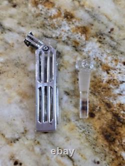 Vintage Art Deco Sterling Silver Perfume Cage with Glass Perfume Bottle