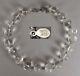Vintage Art Deco Sterling Silver & Glass Necklace Large Beads