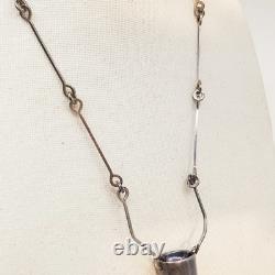 Vintage Bjorn Weckstrom Lapponia Sterling Silver & Glass Necklace #55429