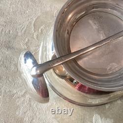 Vintage Cartier Sterling Silver Condiment Bowl + Spoon & Cobalt Blue Glass Liner