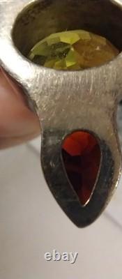 Vintage Charles Albert Sterling. 950 FinevSilver Pendant Signed Ammolite