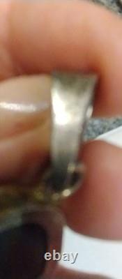 Vintage Charles Albert Sterling. 950 FinevSilver Pendant Signed Ammolite